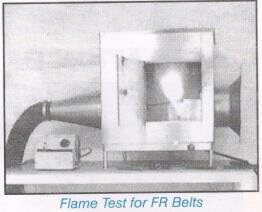 Flame Test for FR Belts